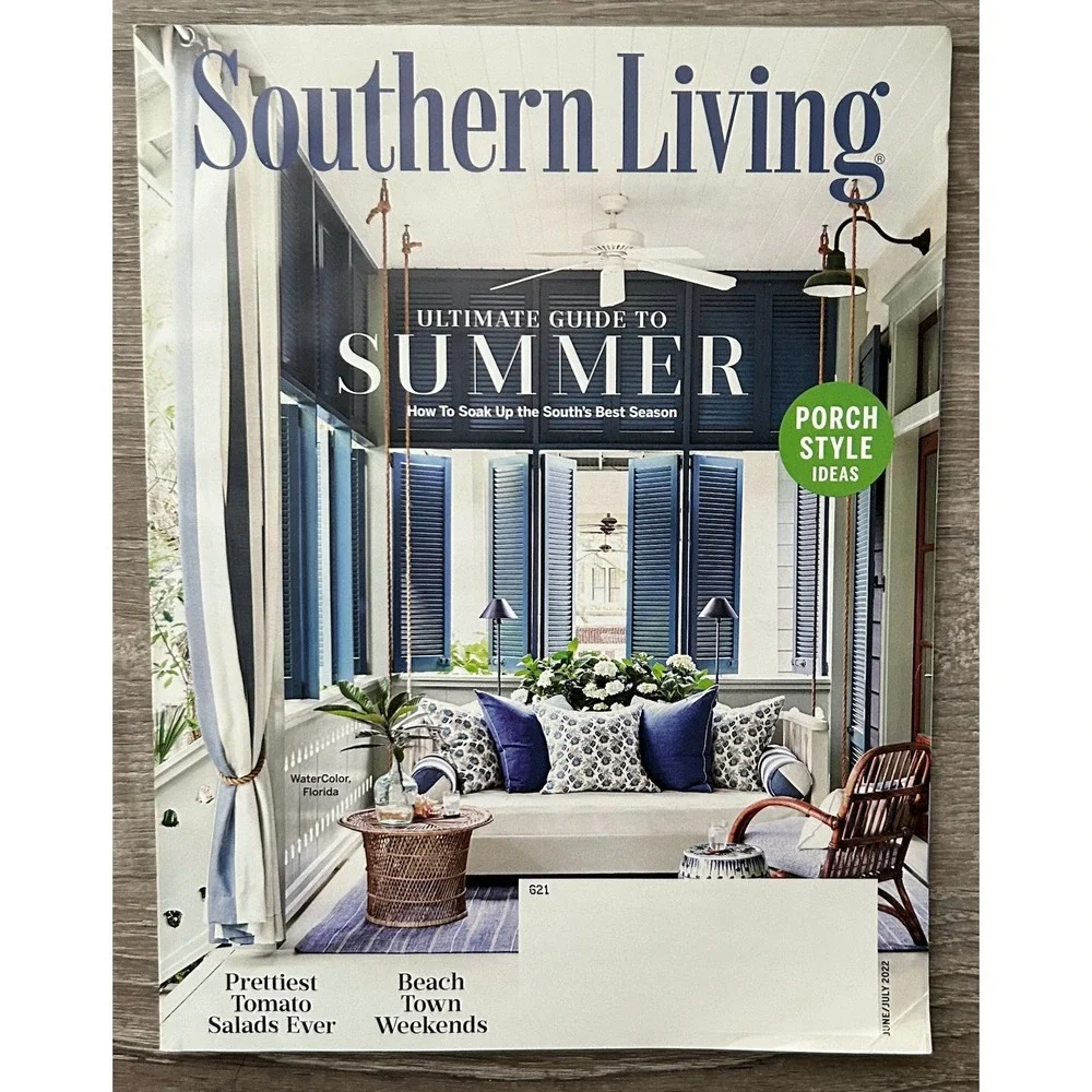 Southern Living Magazine June July 2022 Guide Summer Porch‎ Style Peach Recipes